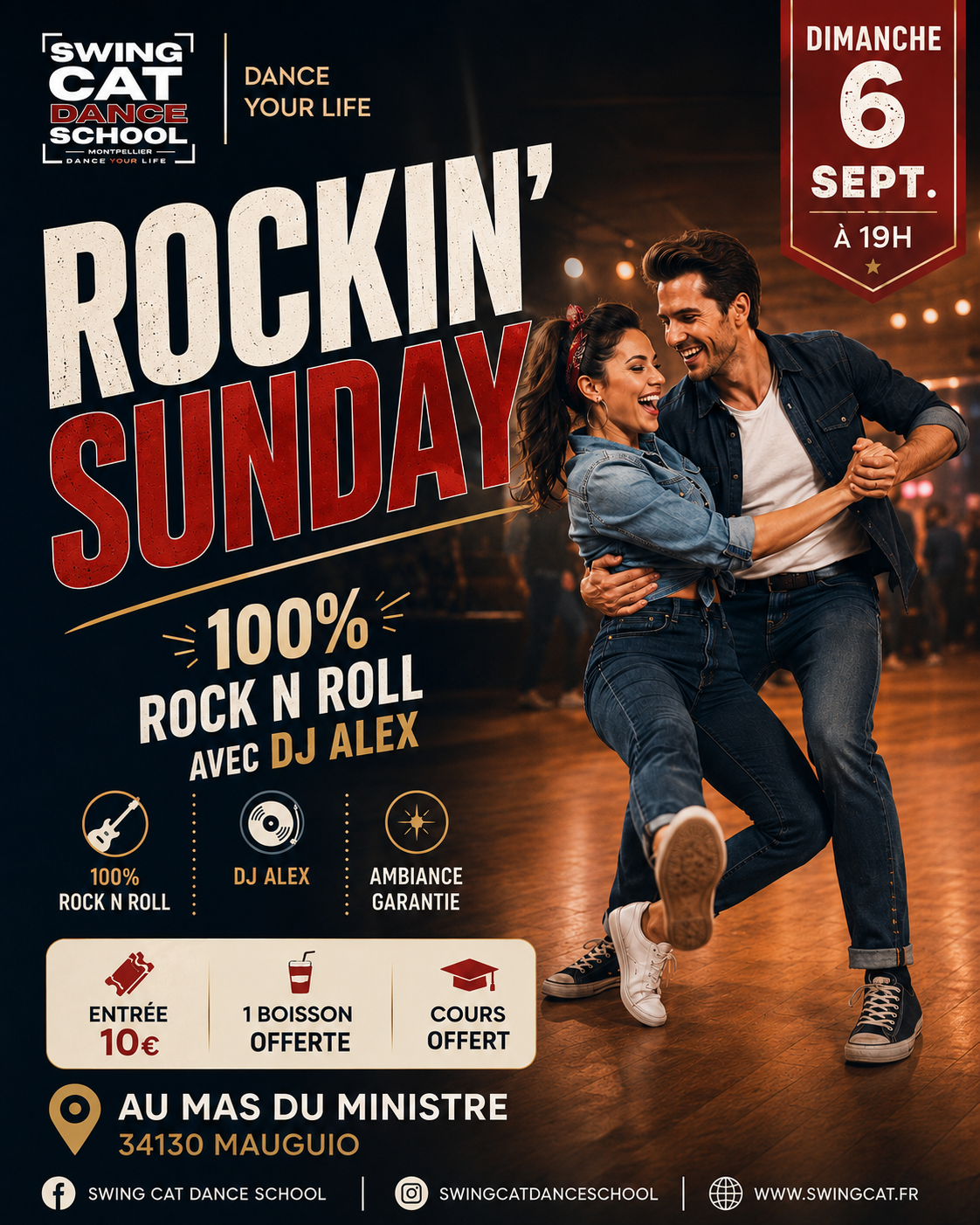 Soirée Rock Montpellier Rockin Sunday avec DJ Alex au Mas du Ministre à Mauguio